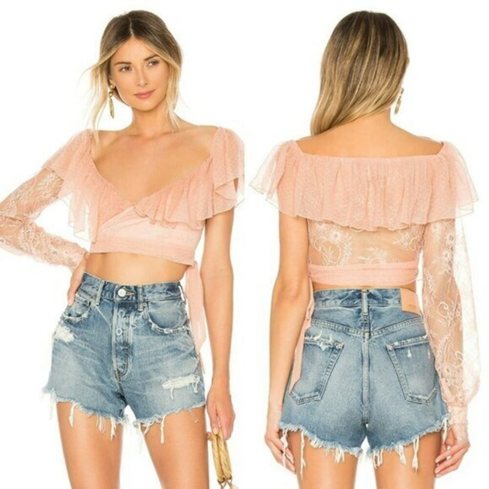 House of Harlow 1960 xREVOLVE Noel Top - Rose